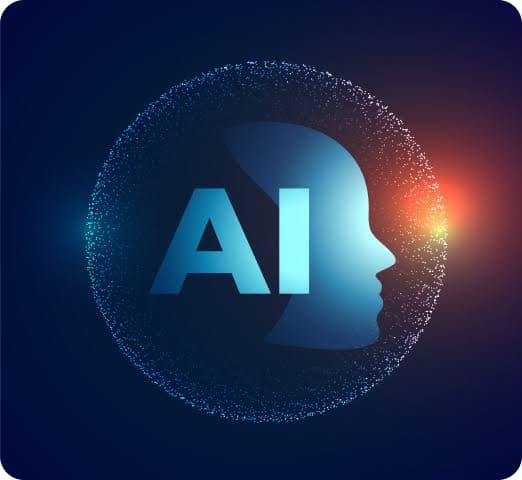 AI Assistant: head with AI lettering